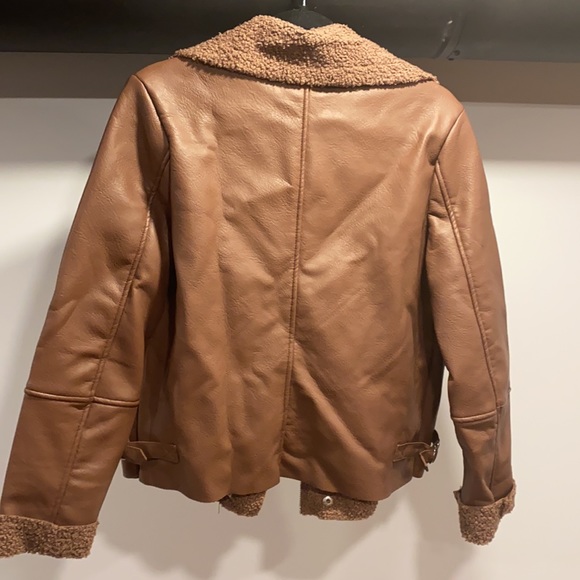 FAUX LEATHER - SUPER SOFT - BOMBER JACKET - - Picture 4 of 4